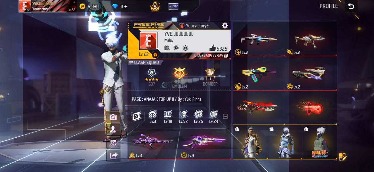 អាខោន Free Fire  Code : NG001
